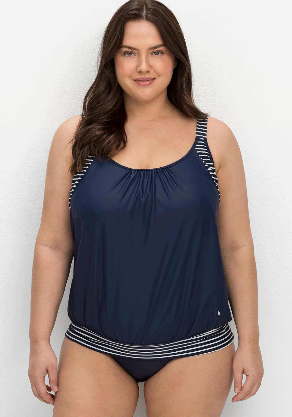 Tankini-Top in Oversized-Form mit Streifendetails