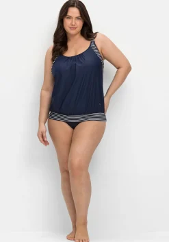Tankini-Top in Oversized-Form mit Streifendetails