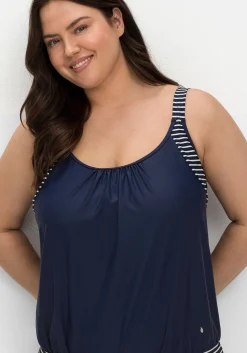 Tankini-Top in Oversized-Form mit Streifendetails
