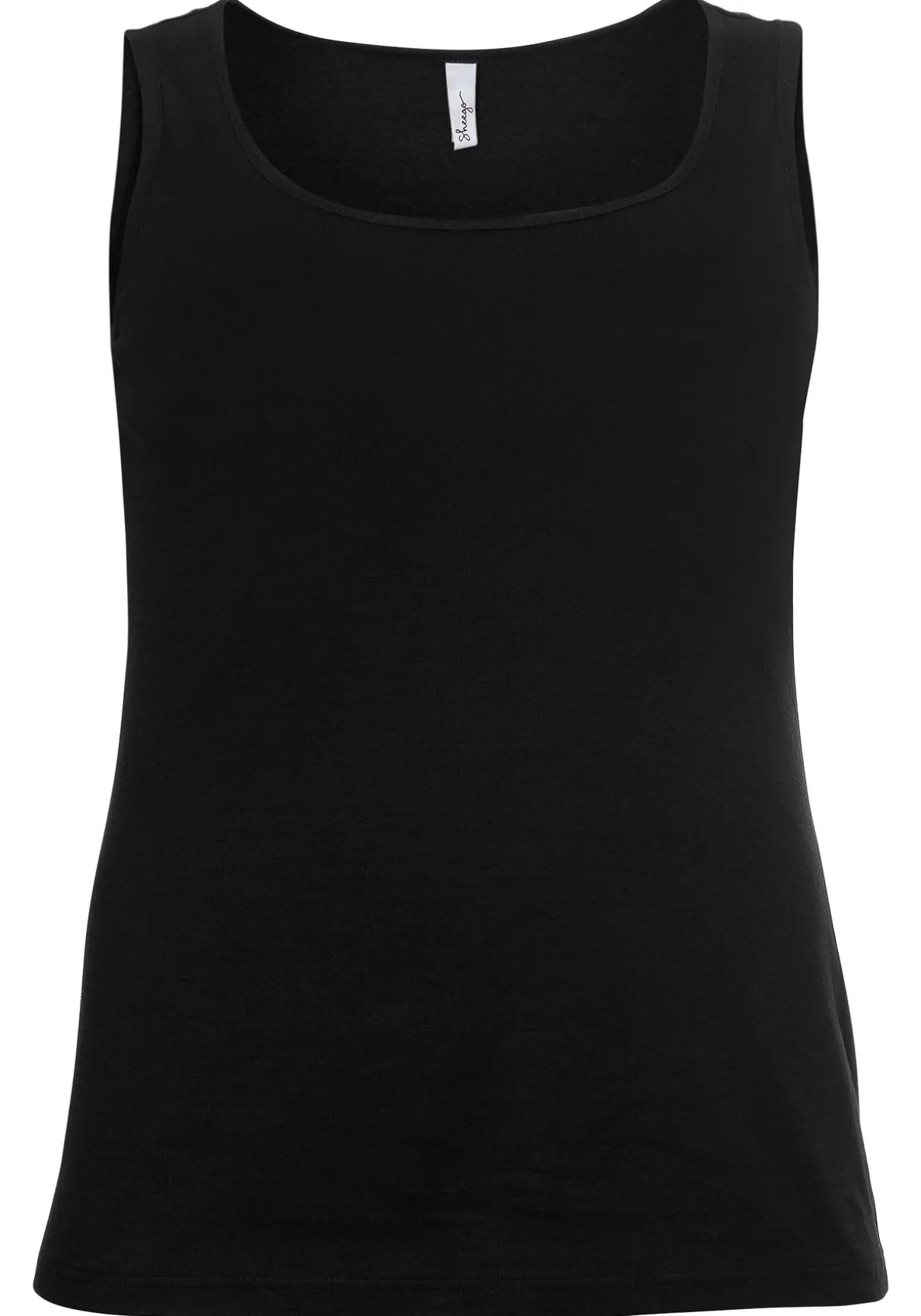 Tanktop aus Baumwolle, mit Rundhalsausschnitt