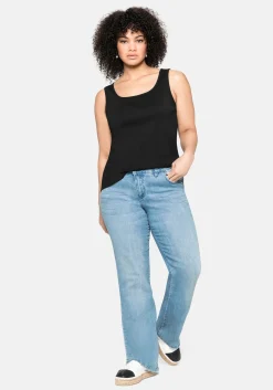 Tanktop aus Baumwolle, mit Rundhalsausschnitt