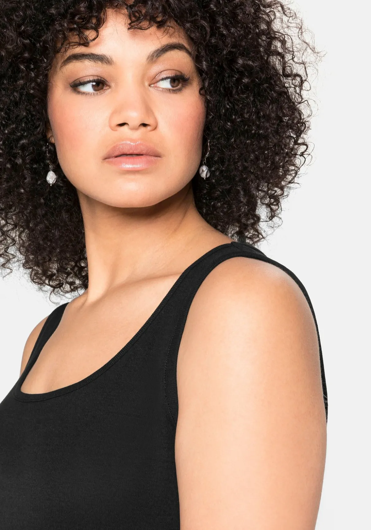 Tanktop aus Baumwolle, mit Rundhalsausschnitt