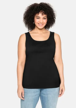 Tanktop aus Baumwolle, mit Rundhalsausschnitt