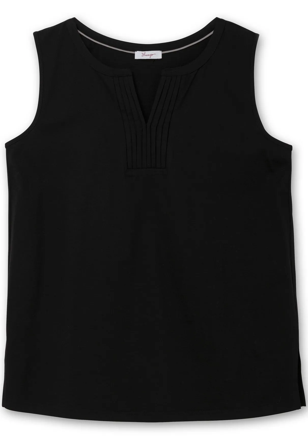 Tanktop aus Jersey, mit Biesen am Ausschnitt