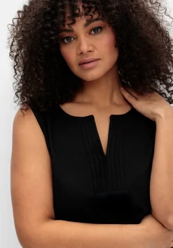 Tanktop aus Jersey, mit Biesen am Ausschnitt