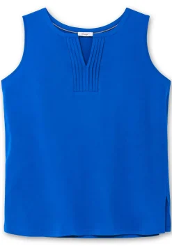 Tanktop aus Jersey, mit Biesen am Ausschnitt