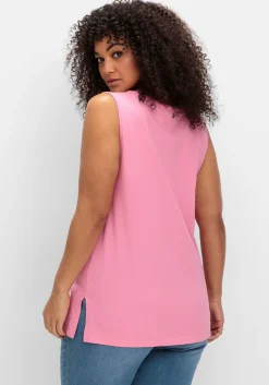 Tanktop aus Jersey, mit Biesen am Ausschnitt