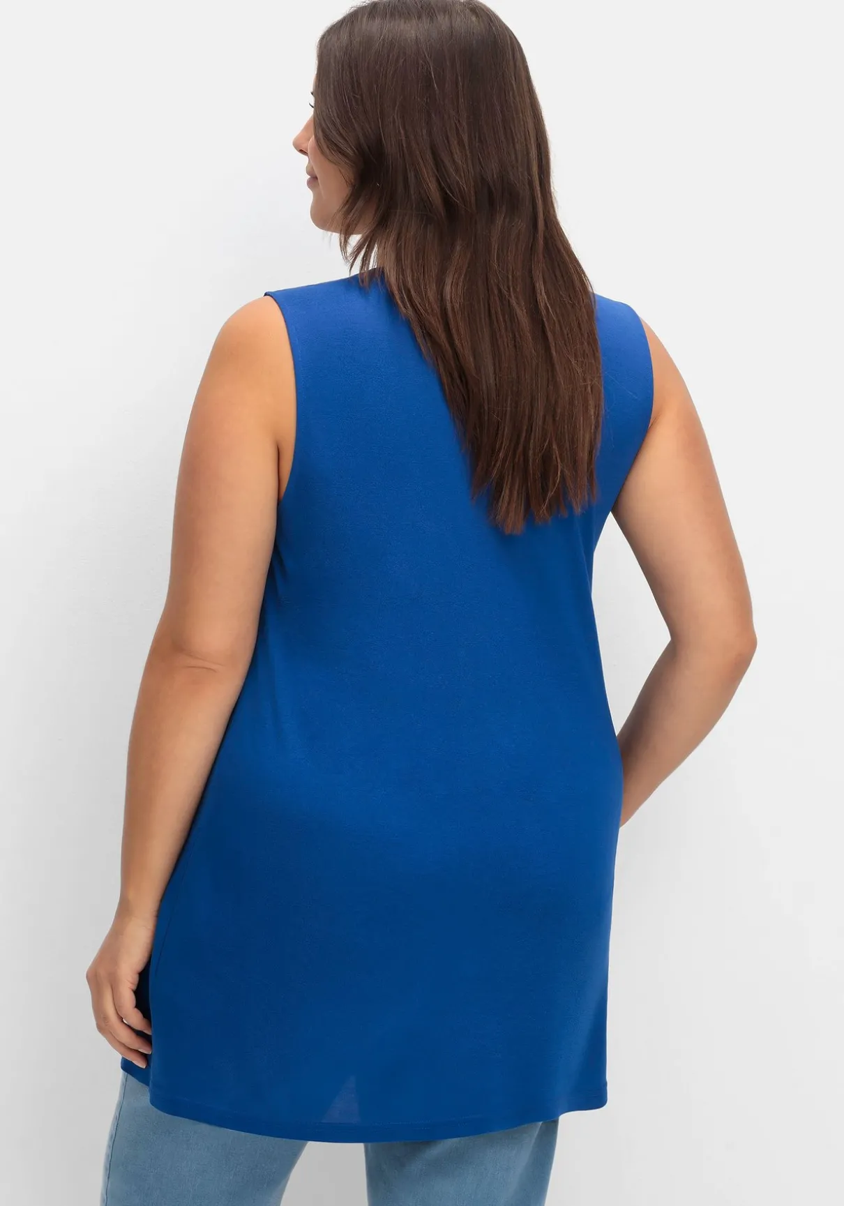 Top in A-Linie, mit Karree-Ausschnitt und Taschen