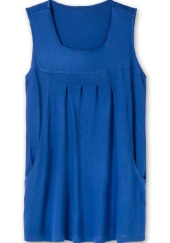 Top in A-Linie, mit Karree-Ausschnitt und Taschen