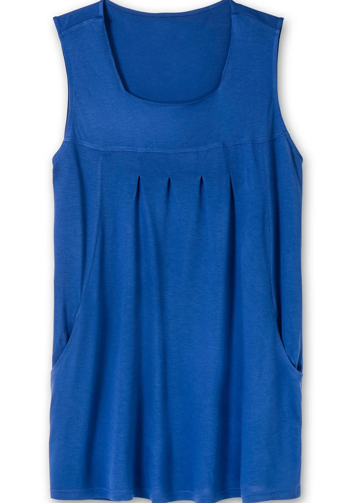 Top in A-Linie, mit Karree-Ausschnitt und Taschen