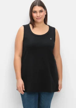 Top in leichter A-Linie, aus Rippqualität