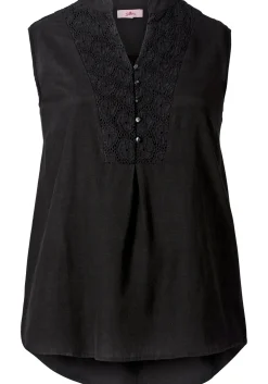 Top mit dekorativem Spitzenbesatz