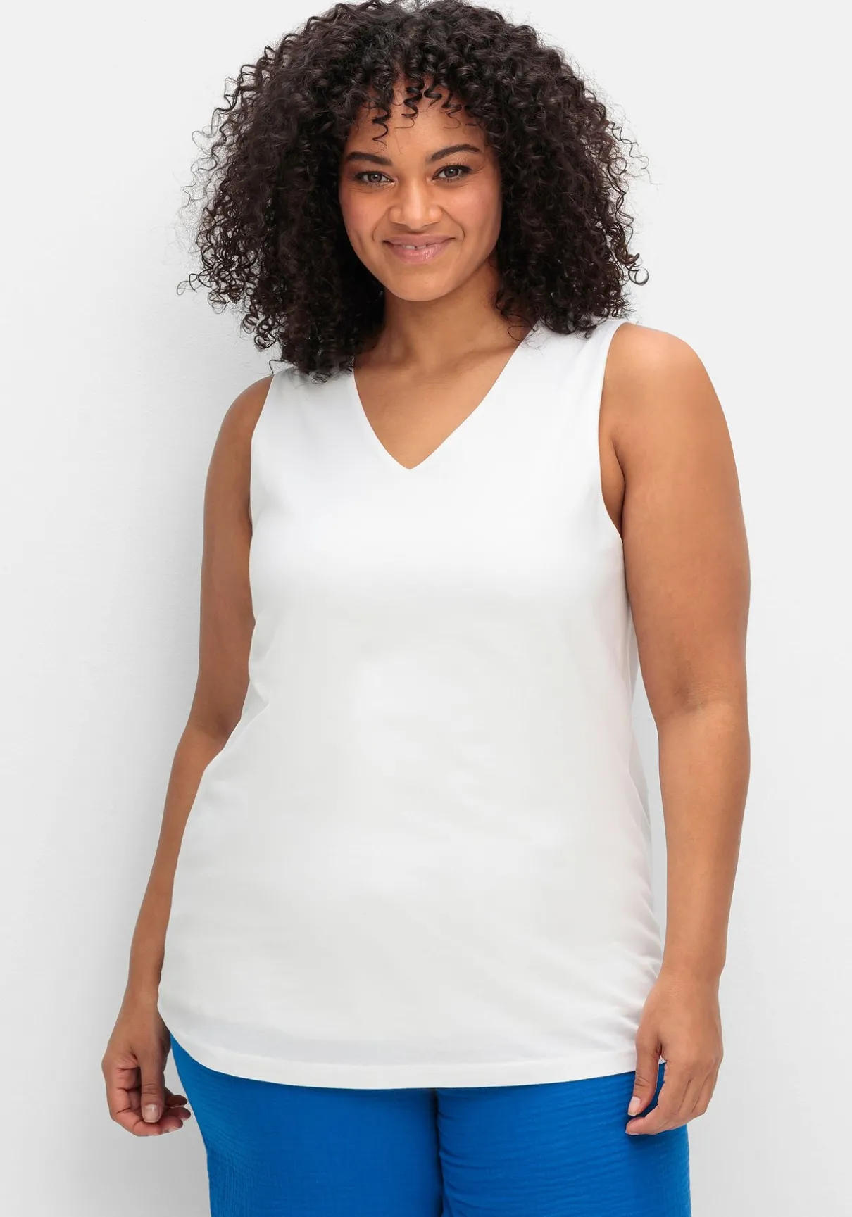 Top mit doppellagigem Vorderteil