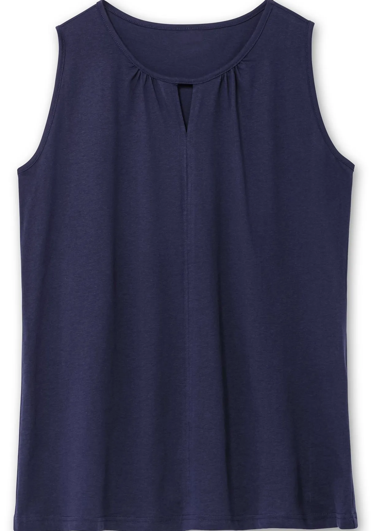 Top mit leichter Raffung und Cut-out am Ausschnitt