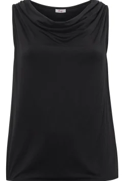 Top mit Wasserfallkragen und Gummibund