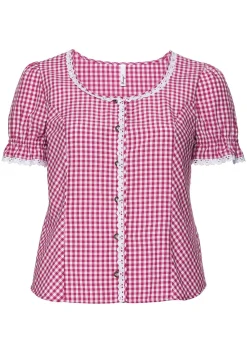 Trachtenbluse mit typischem Trachtenkaro