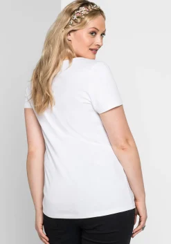 Trachtenshirt mit Hirsch-Druck und Kurzarm