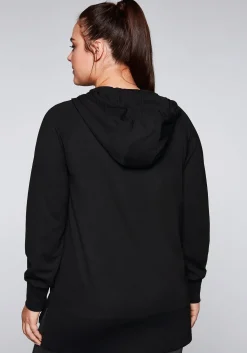 Trainingsjacke mit Kapuze, aus Sweat