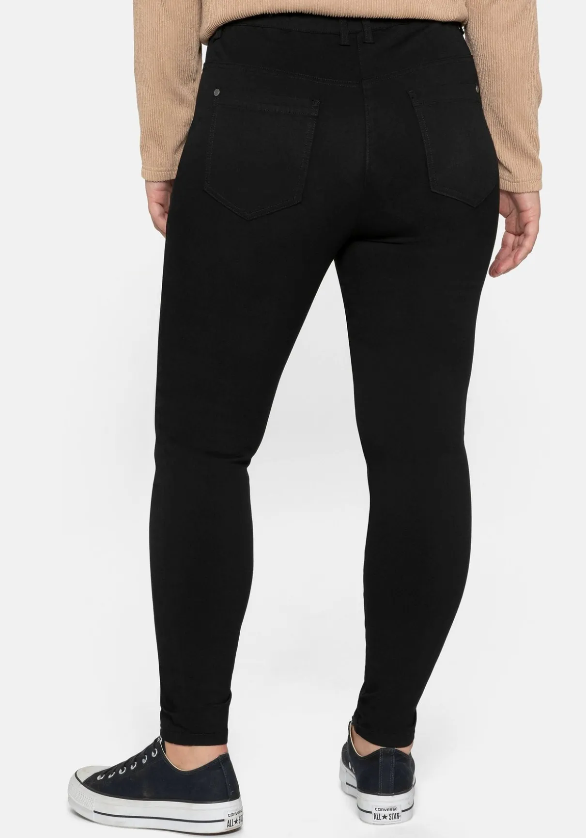 Treggings mit Schlupfbund und Gürtelschlaufen