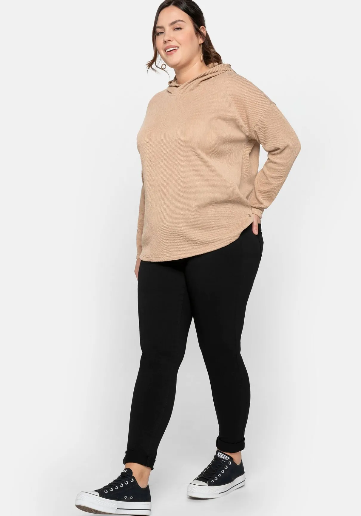 Treggings mit Schlupfbund und Gürtelschlaufen