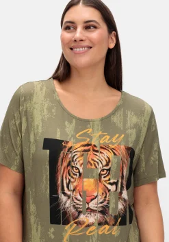 T-Shirt mit Animal-Frontprint