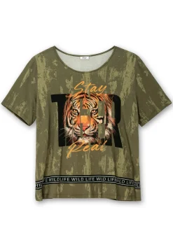 T-Shirt mit Animal-Frontprint