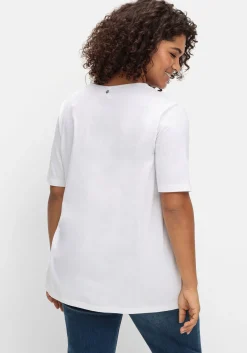 T-Shirt mit doppellagigem Vorderteil