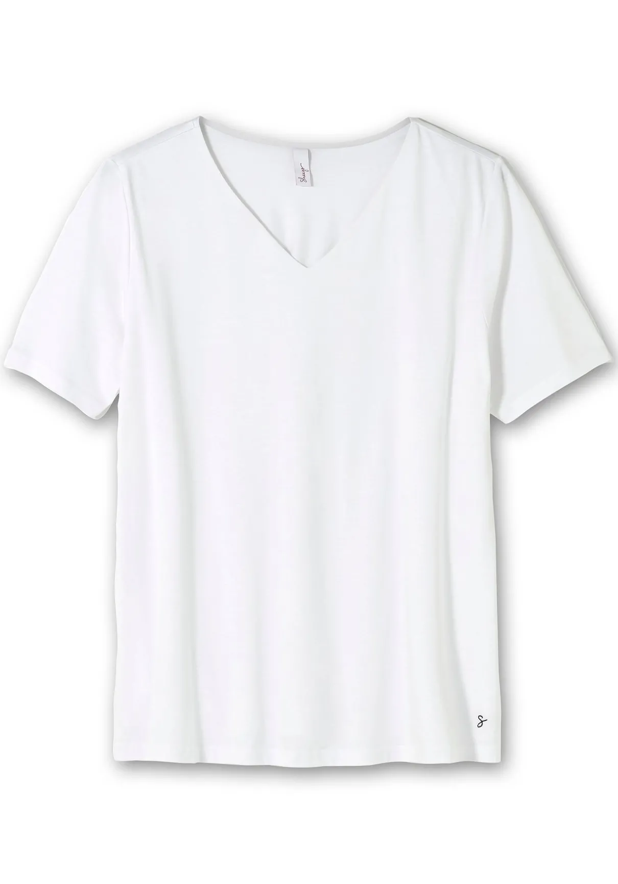 T-Shirt mit doppellagigem Vorderteil