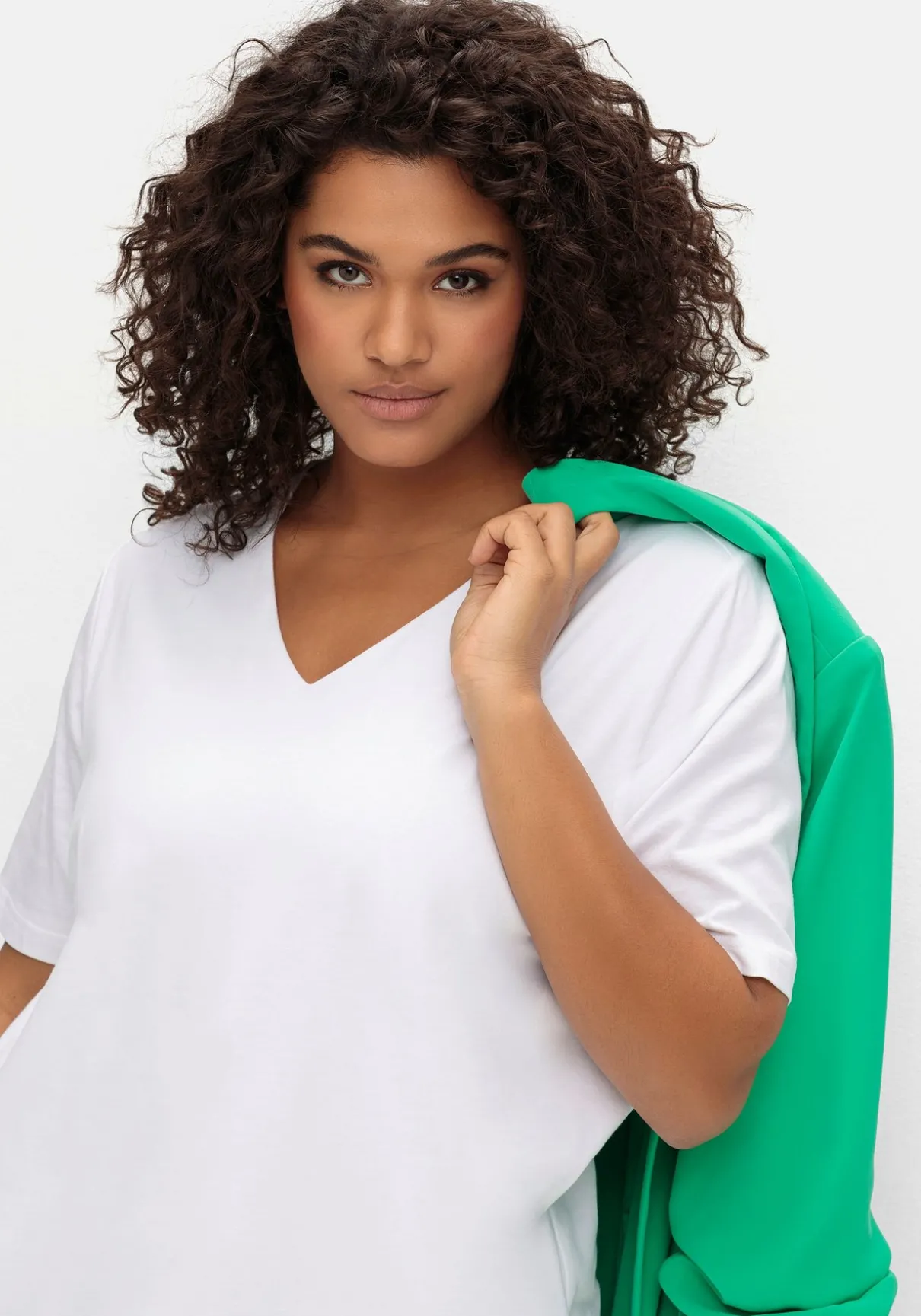 T-Shirt mit doppellagigem Vorderteil