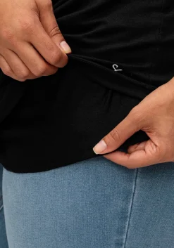 T-Shirt mit doppellagigem Vorderteil