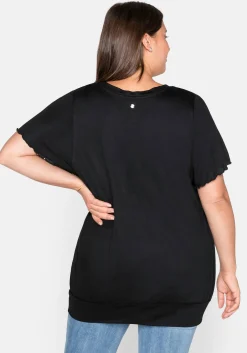 T-Shirt mit Flügelärmeln, aus Viskosejersey