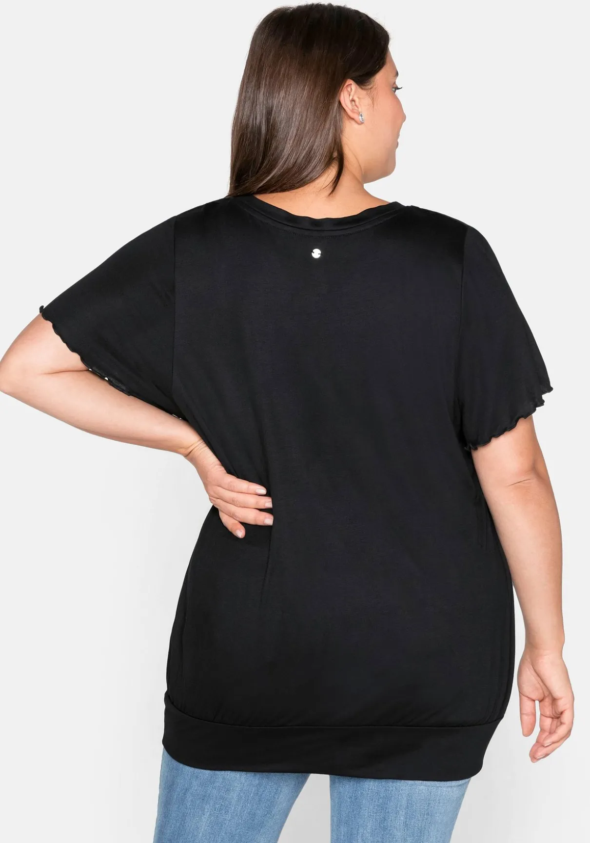 T-Shirt mit Flügelärmeln, aus Viskosejersey