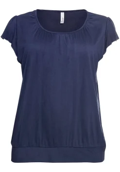 T-Shirt mit Flügelärmeln und breitem Bund