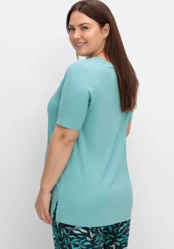 T-Shirt mit herzförmigem Ausschnitt