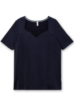 T-Shirt mit herzförmigem Ausschnitt