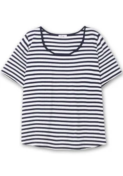 T-Shirt mit Streifen und Rundhalsausschnitt