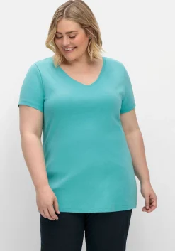 T-Shirt mit V-Ausschnitt