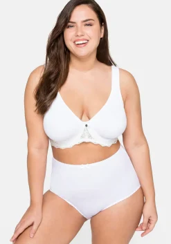 T-Shirt-BH mit Spitze und nahtlosen Cups