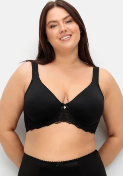 T-Shirt-BH mit Spitze und nahtlosen Cups