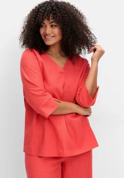 Tunika aus Leinen-Viskose-Mix, in leichter A-Linie