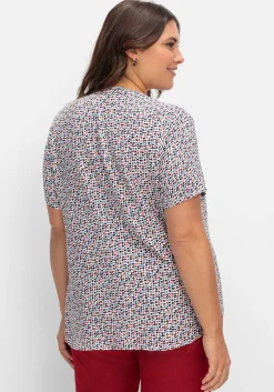 Tunika aus Viskose, mit grafischem Alloverdruck