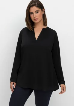 Tunika im Lagenlook aus Chiffon und Jersey