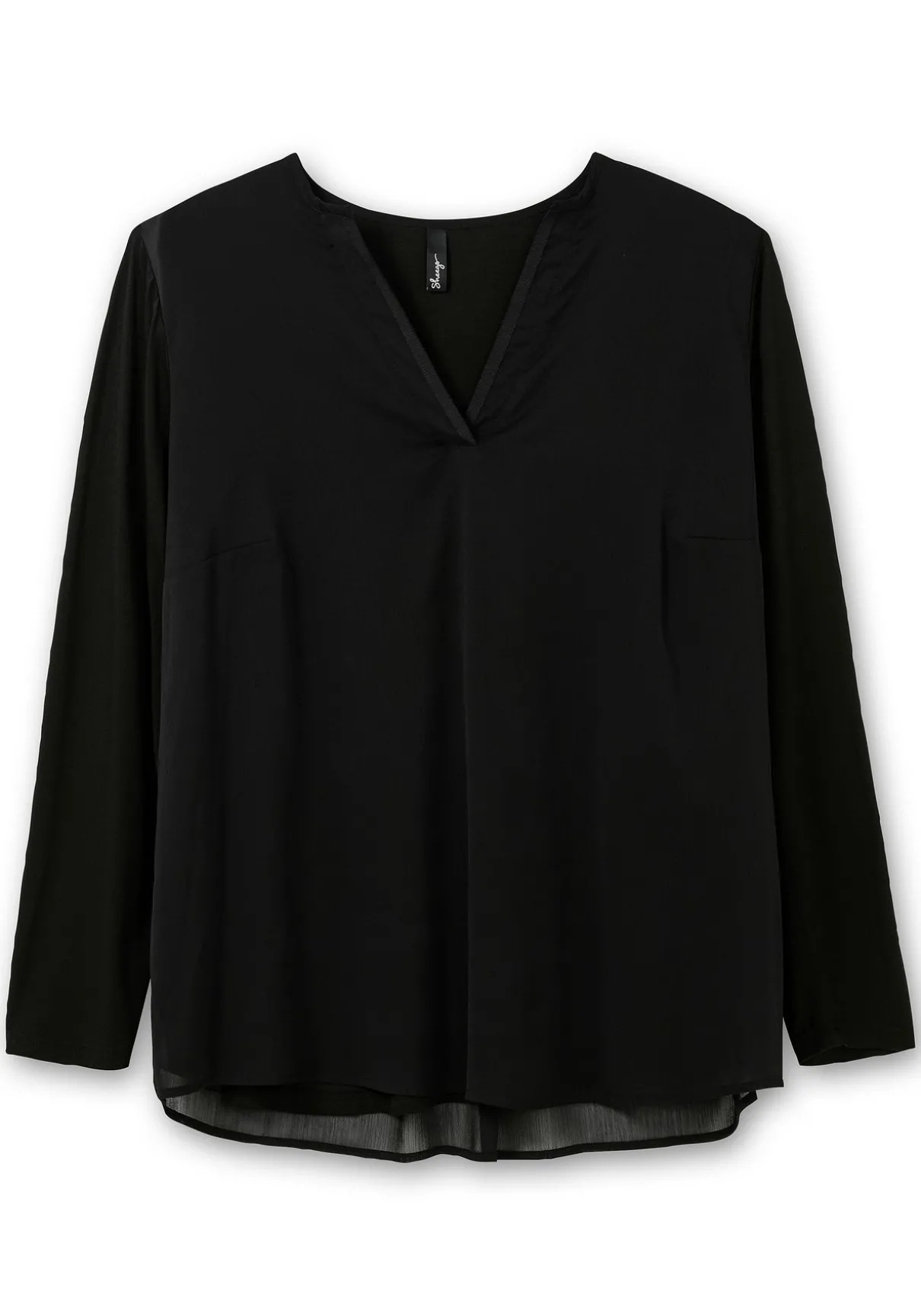 Tunika im Lagenlook aus Chiffon und Jersey