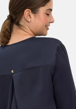 Tunika im Lagenlook aus Chiffon und Jersey