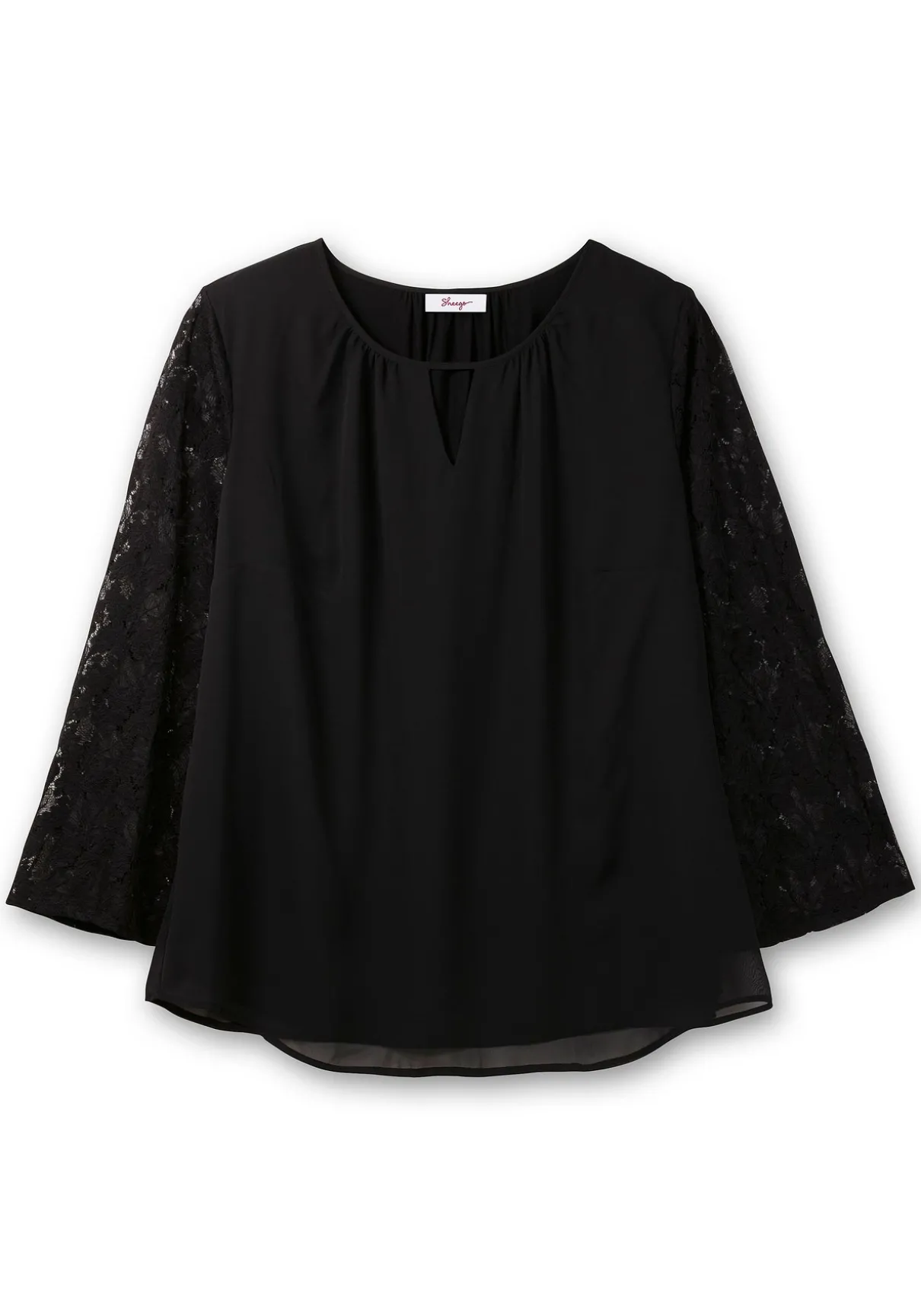 Tunika im Lagenlook, mit Spitzenärmeln