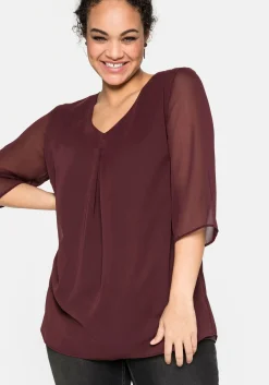 Tunika im Layerlook, mit Chiffon