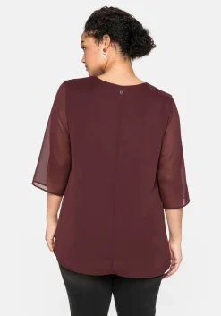 Tunika im Layerlook, mit Chiffon