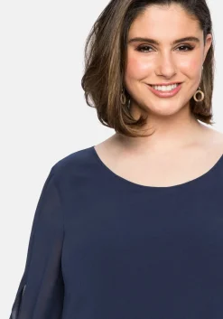 Tunika im Layerlook mit Chiffon