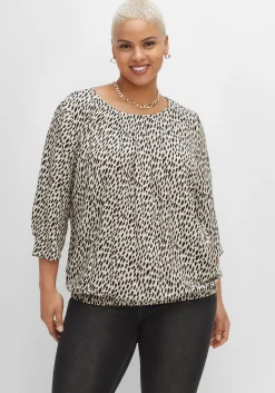 Tunika im Leo-Print, mit Saum-Gummizug