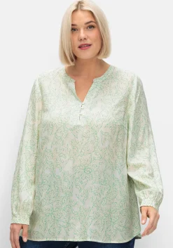 Tunika in A-Linie, mit Alloverdruck